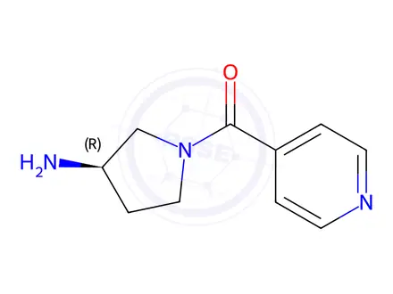 Chemical structure of (R)-(3-Aminopyrrolidin-1-yl)(pyridin-4-yl)methanone dihydrochloride