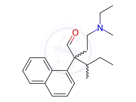 Chemical structure of α-[2-(Ethylmethylamino)ethyl]-α-sec-butyl-1-naphthaleneacetaldehyde