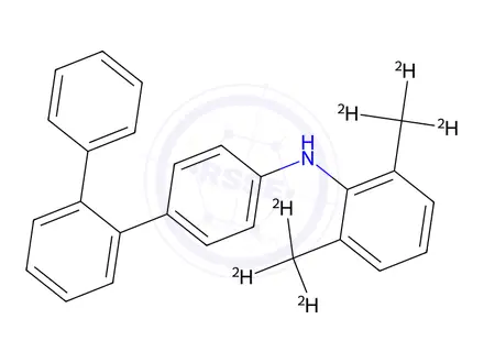 Chemical structure of N-(2,6-bis(methyl-d3)phenyl)-[1,1':2',1''-terphenyl]-4-amine