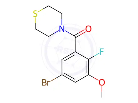 Chemical structure of (5-Bromo-2-fluoro-3-methoxyphenyl)(thiomorpholino)methanone