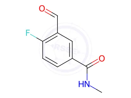 Chemical structure of 4-Fluoro-3-formyl-N-methylbenzamide
