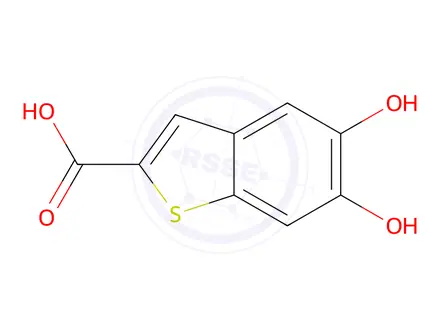 Chemical structure of 5,6-dihydroxy-1-benzothiophene-2-carboxylic acid
