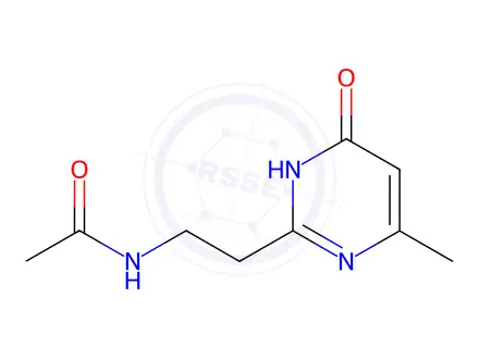 Chemical structure of N-(2-(6-Methyl-4-oxo-1,4-dihydropyrimidin-2-yl)ethyl)acetamide