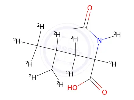 Chemical structure of N-Acetyl-DL-leucine-d10