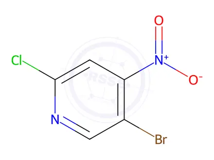Chemical structure of 5-bromo-2-chloro-4-nitropyridine