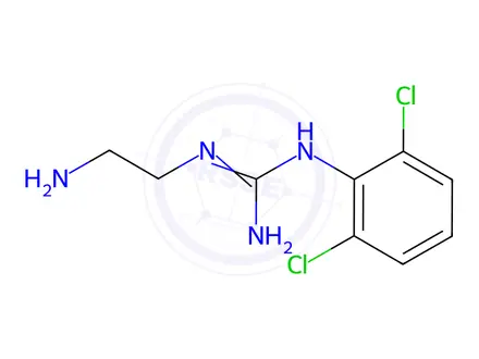 Chemical structure of 1-(2-aminoethyl)-2-(2,6-dichlorophenyl)guanidine