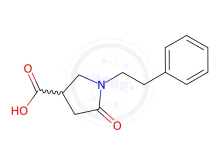 Chemical structure of 5-Oxo-1-(2-phenylethyl)pyrrolidine-3-carboxylic Acid