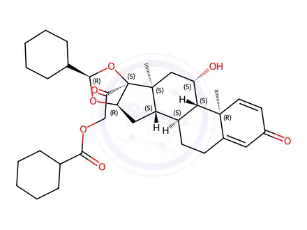 Chemical structure of 21-Desisobutyryl-21-cyclohexanoyl Ciclesonide