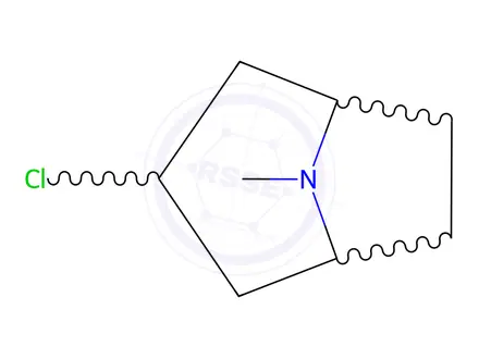 Chemical structure of Rel-(1R,3r,5S)-3-chloro-8-methyl-8-azabicyclo[3.2.1]octane