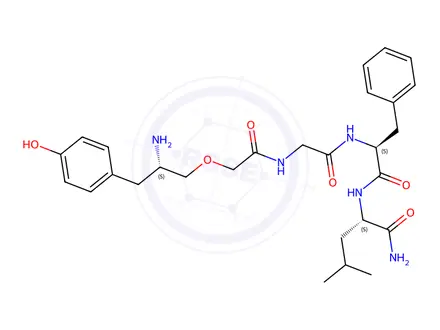 Chemical structure of enkephalinamide, Tyr(1)-psi-(methyleneoxy)-Gly(2)-Leu(5)-