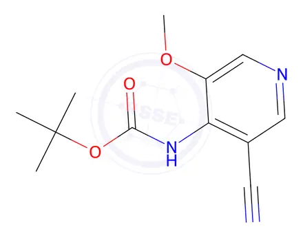 Chemical structure of tert-Butyl 3-Cyano-5-methoxypyridin-4-ylcarbamate