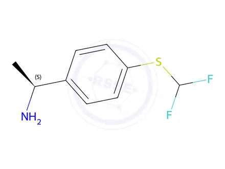 Chemical structure of (S)-1-(4-((Difluoromethyl)thio)phenyl)ethan-1-amine