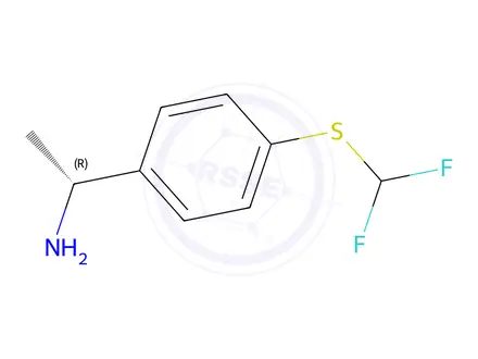 Chemical structure of (R)-1-(4-((Difluoromethyl)thio)phenyl)ethan-1-amine