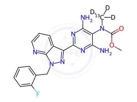 Chemical structure of Riociguat-13C-D3