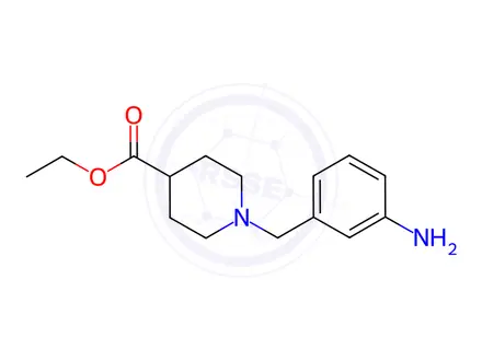 Chemical structure of Ethyl 1-(3-aminobenzyl)piperidine-4-carboxylate