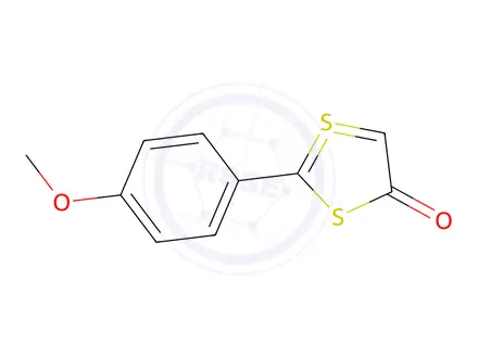 Chemical structure of 2-(4-Methoxyphenyl)-1,3-dithiol-1-ium-4-olate