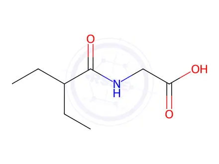 Chemical structure of 2-(2-Ethylbutanamido)acetic acid