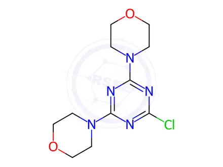 Chemical structure of 2-chloro-4,6-dimorpholino-1,3,5-triazine