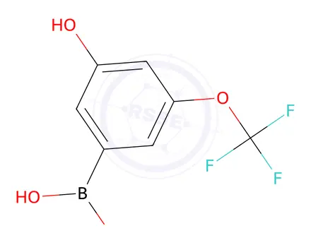 Chemical structure of (3-Hydroxy-5-(trifluoromethoxy)phenyl)boronic acid