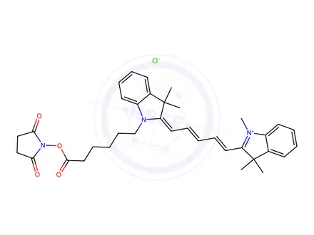 Chemical structure of Cyanine5 NHS ester