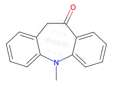 Chemical structure of 5-methyl-5,11-dihydro-10H-dibenzo[b,f]azepin-10-one