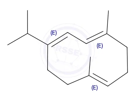 Chemical structure of (1E,3E,7E)-1,7-Dimethyl-4-isopropyl-1,3,7-cyclodecatriene