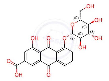 Chemical structure of Rhein-8-glucoside