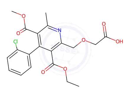 Chemical structure of O-Des[2-aminoethyl]-O-carboxymethyl dehydroamlodipine