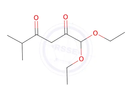 Chemical structure of 1,1-Diethoxy-5-methylhexane-2,4-dione