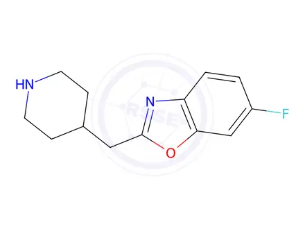 Chemical structure of 6-fluoro-2-(piperidin-4-ylmethyl)-1,3-benzoxazole