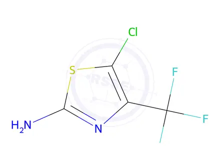 Chemical structure of 5-chloro-4-(trifluoromethyl)-1,3-thiazol-2-amine