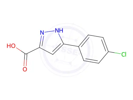 Chemical structure of 3-(4-Chlorophenyl)-1h-pyrazole-5-carboxylic acid