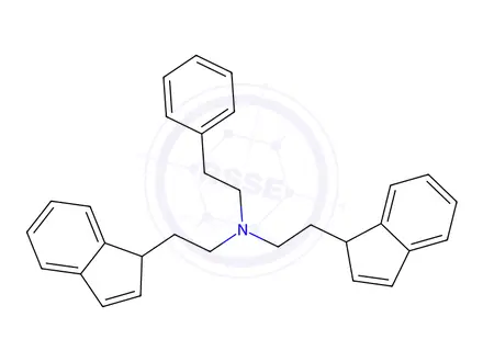 Chemical structure of N,N-bis(2-(1H-inden-1-yl)ethyl)-2-phenylethanamine