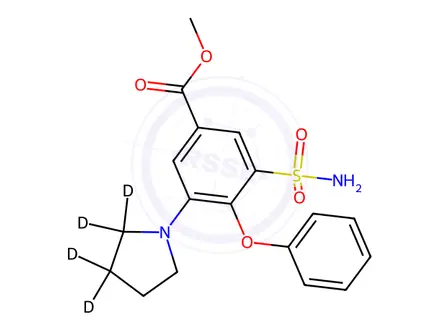 Chemical structure of Piretanide-d4 Methyl Ester (Major)