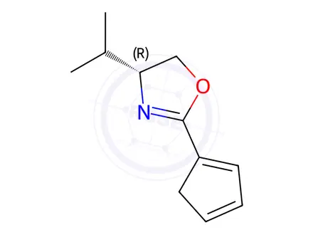 Chemical structure of [(4R)-4,5-dihydro-4-(1-Methylethyl)-2-oxazolyl]-Ferrocene
