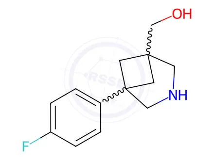 Chemical structure of (5-(4-fluorophenyl)-3-azabicyclo[3.1.1]heptan-1-yl)methanol
