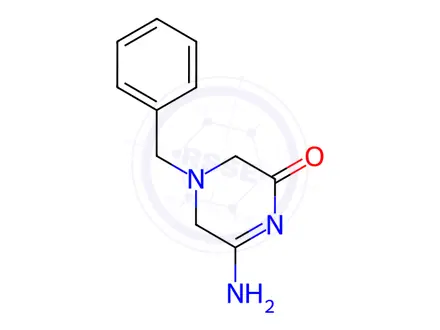 Chemical structure of 3-Amino-1,2-dihydro-1-(phenylmethyl)pyrazin-5(6H)-one