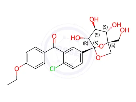 Chemical structure of Ertugliflozin Keto Impurity