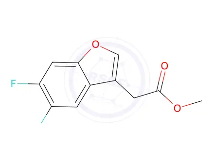Chemical structure of Methyl 2-(5,6-difluorobenzofuran-3-yl)acetate