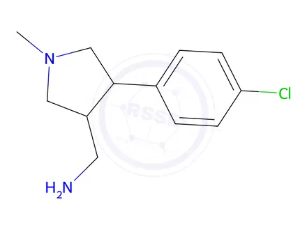 Chemical structure of (4-(4-Chlorophenyl)-1-methylpyrrolidin-3-yl)methanamine