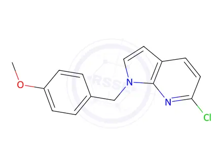 Chemical structure of 6-Chloro-1-(4-methoxybenzyl)-1H-pyrrolo[2,3-b]pyridine