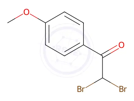 Chemical structure of 2,2-Dibromo-1-(4-methoxyphenyl)ethan-1-one