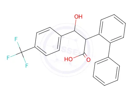 Chemical structure of 4-trifluoromethylphenyl-2-biphenylyl-3-hydroxypropionic acid
