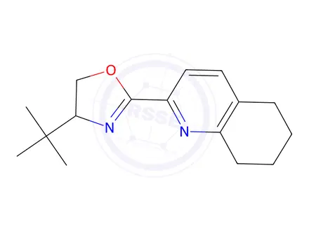 Chemical structure of Quinoline, 2-[4-(1,1-dimethylethyl)-4,5-dihydro-2-oxazolyl]-5,6,7,8-tetrahydro-
