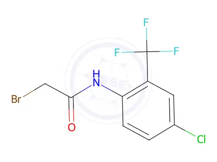 Chemical structure of 2-Bromo-N-[4-chloro-2-(trifluoromethyl)phenyl]acetamide