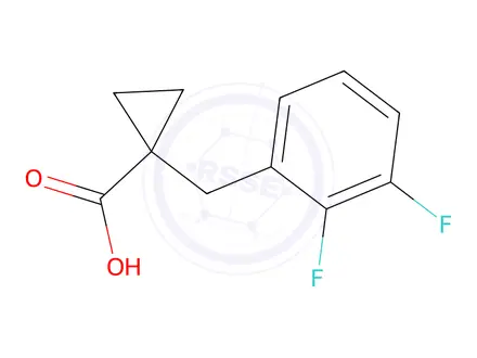 Chemical structure of 1-(2,3-Difluorobenzyl)cyclopropane-1-carboxylic acid
