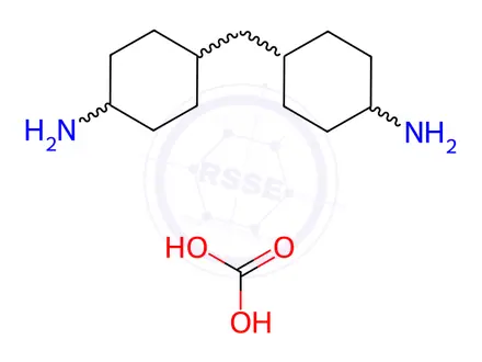 Chemical structure of 4,4'-Methylenebis(cyclohexan-1-amine) xcarbonate