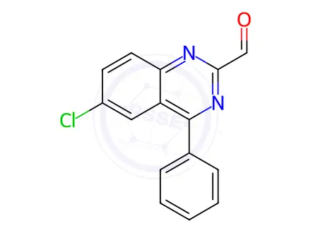 Chemical structure of 6-Chloro-4-phenylquinazoline-2-carbaldehyde