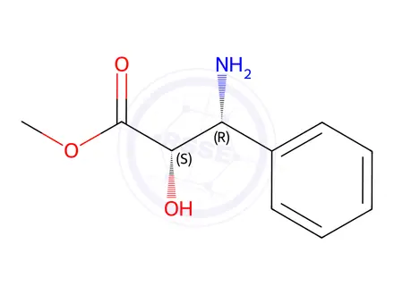 Chemical structure of (2S,3R)-Methyl 3-amino-2-hydroxy-3-phenylpropanoate;