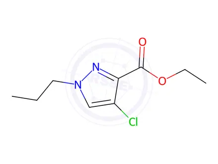 Chemical structure of ethyl 4-chloro-1-propyl-1H-pyrazole-3-carboxylate